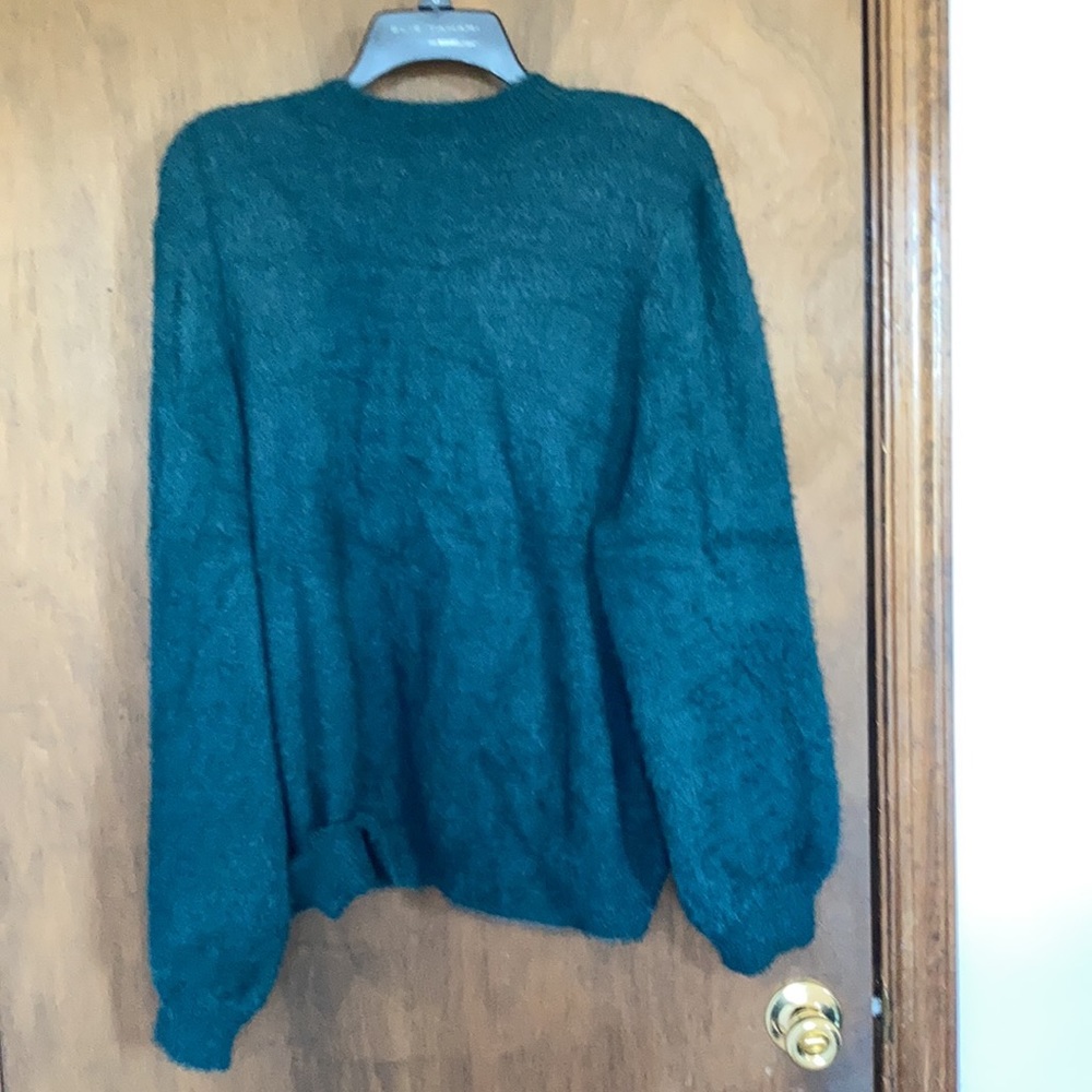 Relist 4/9 Nine West sequin chevron stripe soft green sweater XXL - Picture 11 of 15